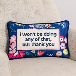 Won't Be Doing That Floral Lumbar Pillow