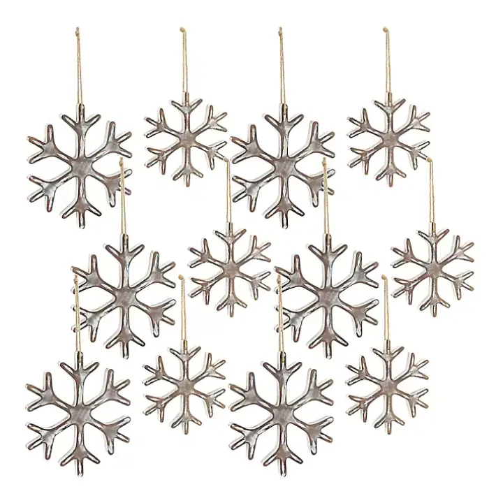 Wood Snowflake 12-pc. Christmas Ornament Set