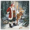 Woodland Santa Canvas Art Print