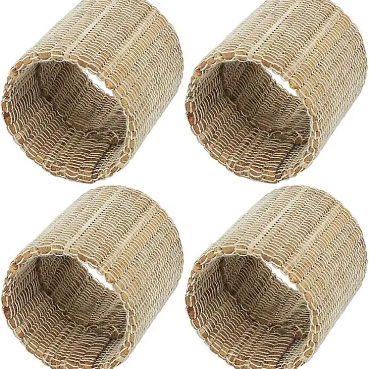 Woven Neutral 4-pc. Napkin Ring Set