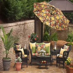 Yellow Herringbone Outdoor Long Pillows, Set of 2