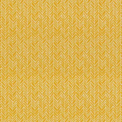 Yellow Herringbone Tufted Outdoor Settee Cushion