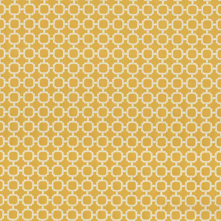 Yellow Pattern Outdoor Pillows, Set of 2