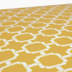 Yellow Rounded Outdoor Seat Cushions, Set of 2