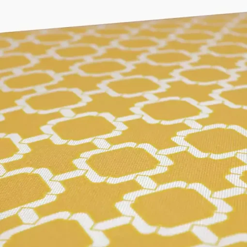 Yellow Rounded Outdoor Seat Cushions, Set of 2