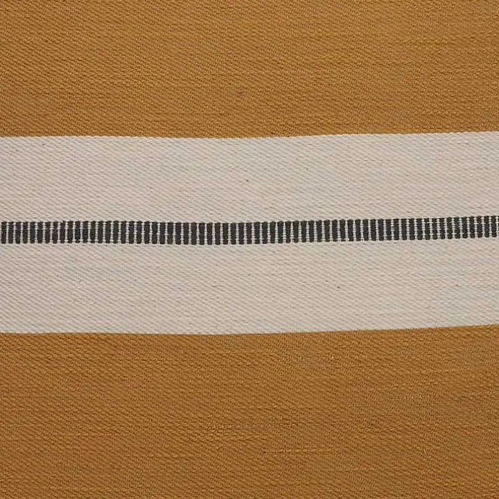 Yellow Single Stripe Pillow