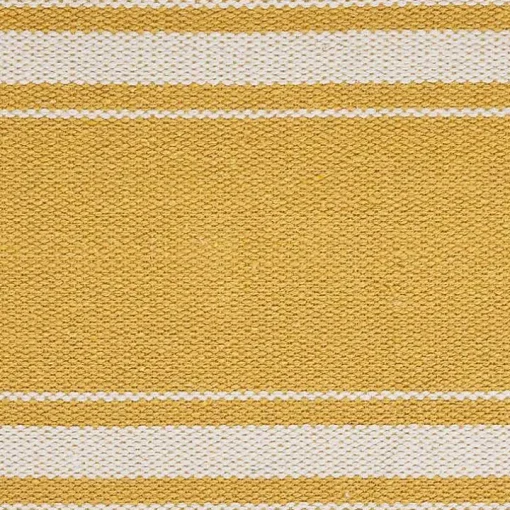 Yellow Striped Fringe Placemats, Set of 4