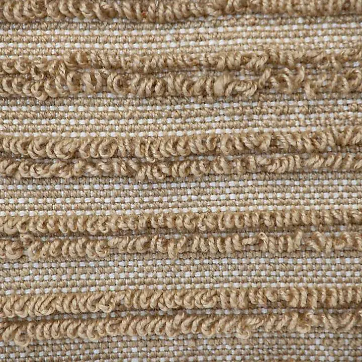 Yellow Woven Stripes Lumbar Pillow
