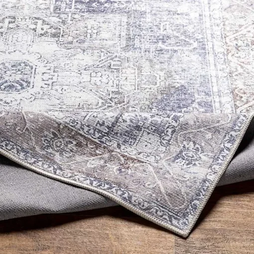 Amelie Navy Blue Classic Washable Area Rug, 7x10
