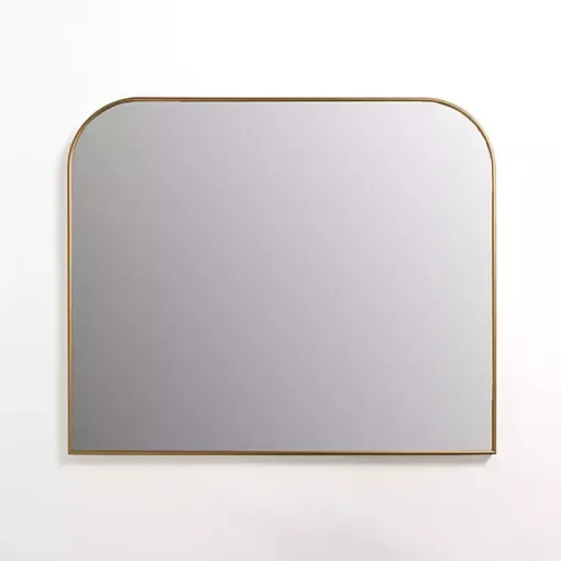Antique Brass Nouveau Wide Arch Wall Mirror