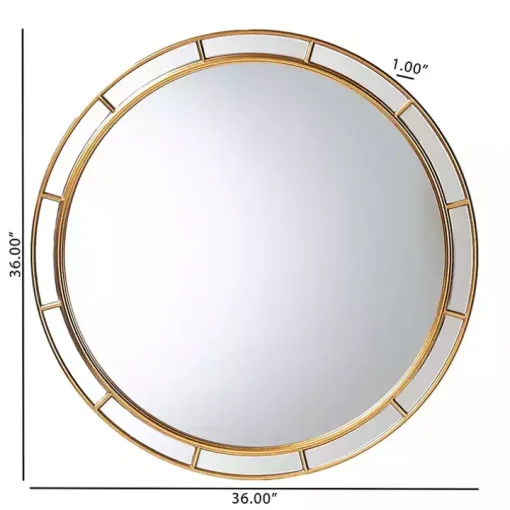 Antique Goldleaf Round Wall Mirror