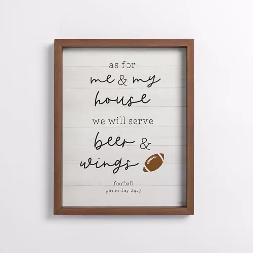 Beer and Wings Framed Wall Plaque
