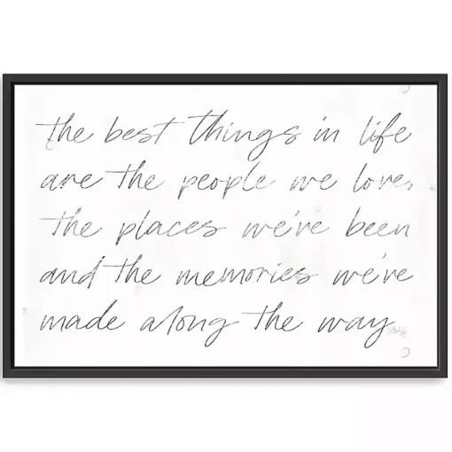 Best Things Framed Canvas Art Print, 38x26 in.