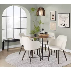 Black and Brown Canary Cosmo Round Dining Table