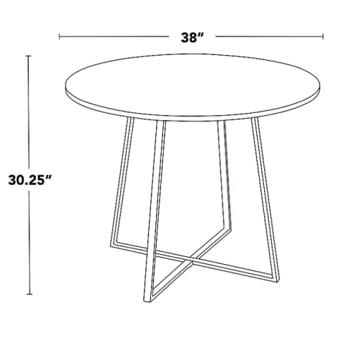 Black and Brown Canary Cosmo Round Dining Table