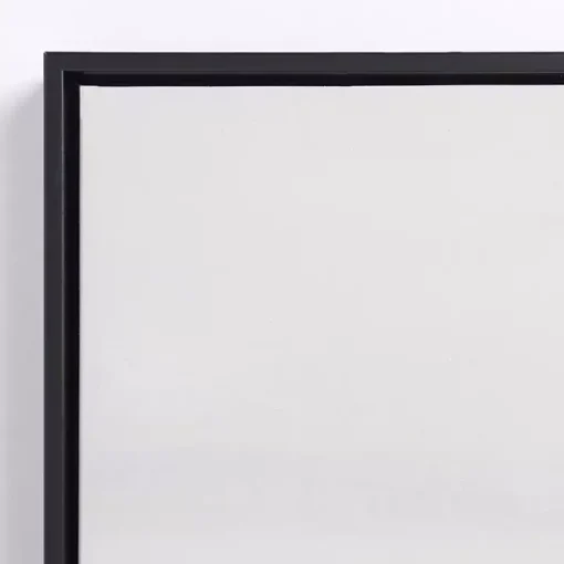 Black and White Abstract Framed Canvas Art Print
