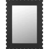 Black Angular Scalloped Nadia Wall Mirror