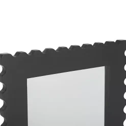 Black Angular Scalloped Nadia Wall Mirror
