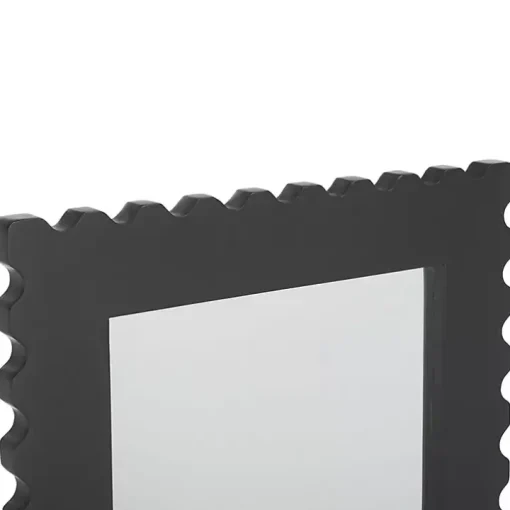 Black Angular Scalloped Nadia Wall Mirror