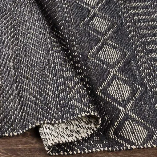 Black Diamond Jute Area Rug, 8x10