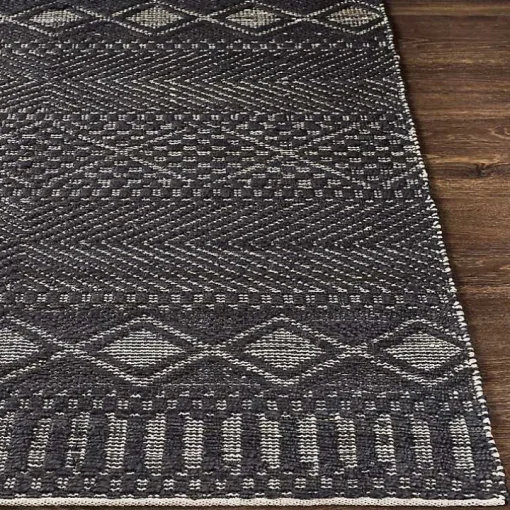 Black Diamond Jute Area Rug, 8x10