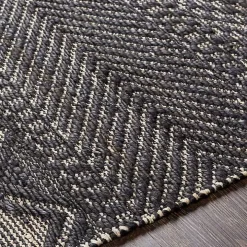 Black Diamond Jute Area Rug, 8x10