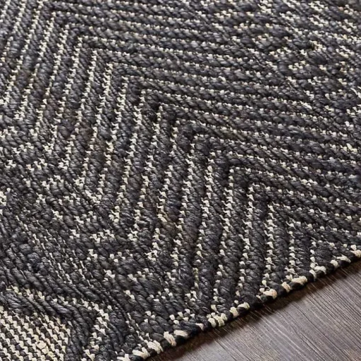 Black Diamond Jute Area Rug, 8x10