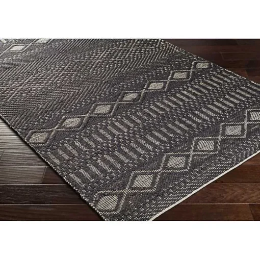 Black Diamond Jute Area Rug, 8x10