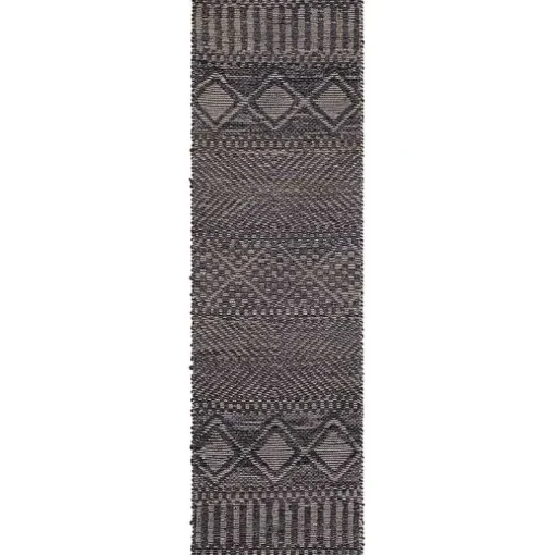 Black Diamond Jute Runner, 2x8