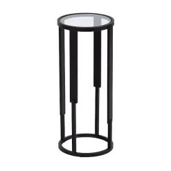 Black Metal & Glass Ravalli Drink Table
