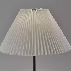 Black Pleated Empire Shade Jeremy Floor Lamp