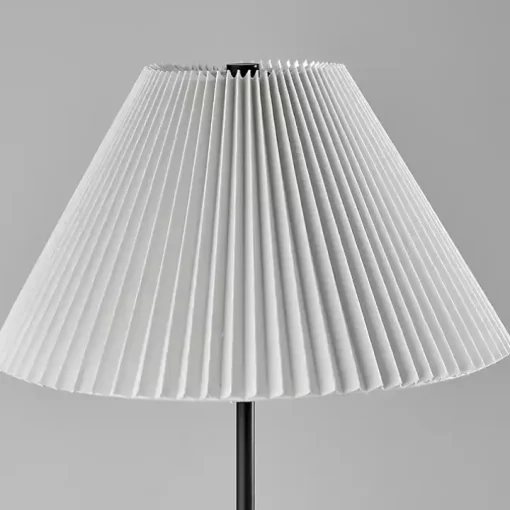 Black Pleated Empire Shade Jeremy Floor Lamp