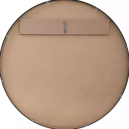 Black Round Simple Frame Large Wall Mirror