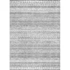 Black Tribal Geometric Washable Area Rug, 8x10