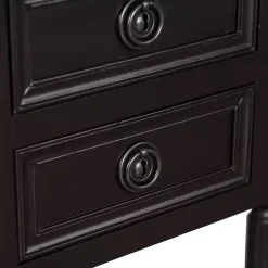 Black Wood 4-Drawer Barrett Console Table