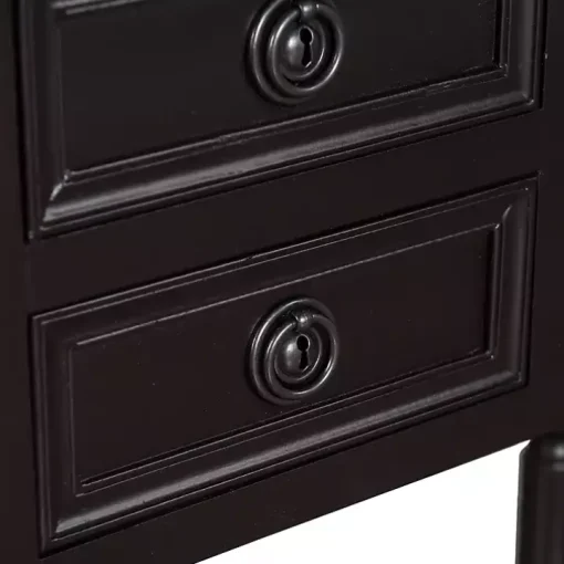 Black Wood 4-Drawer Barrett Console Table