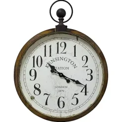 Bronze Kensington Station Pocket Wall Clock