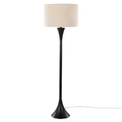 Bronze Metal Hourglass Floor Lamp