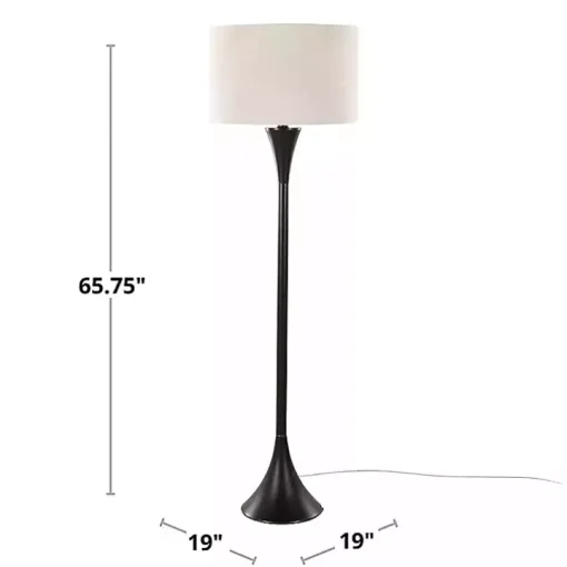 Bronze Metal Hourglass Floor Lamp