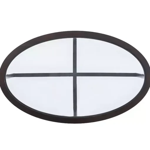 Brown Wood & Glass Top 3-pc. Table Set