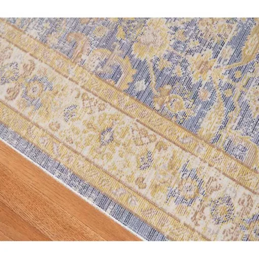 Cerulean Vintage Border Accent Rug