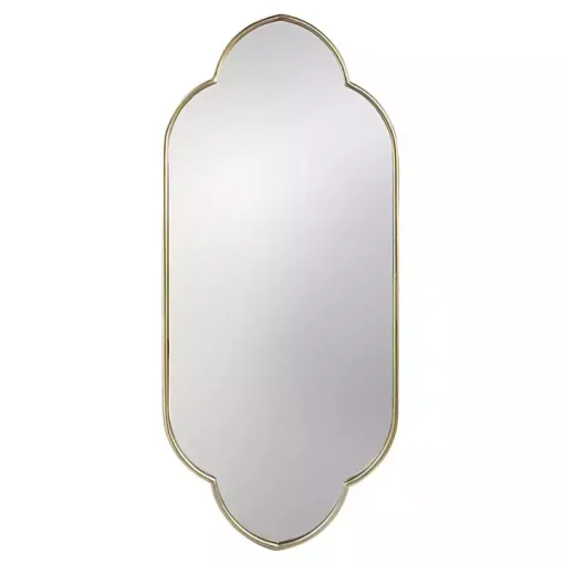 Champagne Gold Long Quatrefoil Mirror