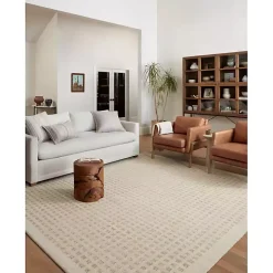 Chris Loves Julia x Loloi Ivory Polly Rug, 7x9