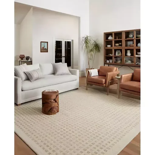 Chris Loves Julia x Loloi Ivory Polly Rug, 7x9