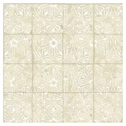 Cream Provincial Tiles Peel & Stick Wallpaper