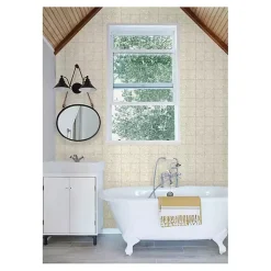 Cream Provincial Tiles Peel & Stick Wallpaper