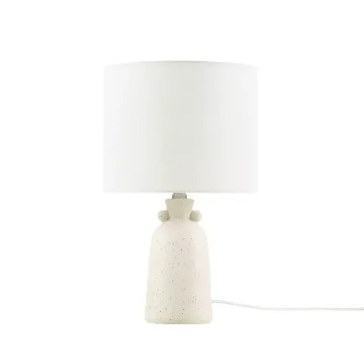 Cream Speckled Ceramic Table Lamp