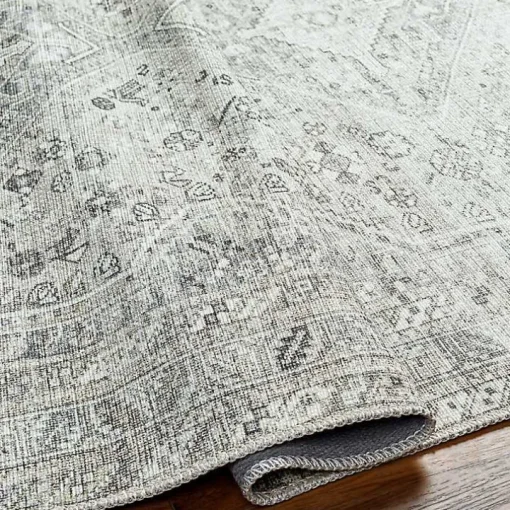 Cream Traditional Washable Area Rug, 8x12