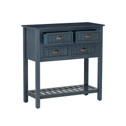 Dark Teal Beadboard Console Table