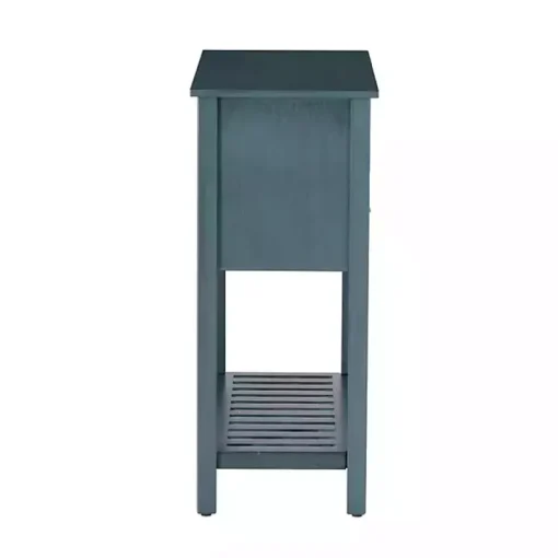 Dark Teal Beadboard Console Table